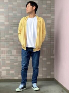 「zozoデニム」｜「アイテム（パーカー）」を使った、☀︎Yonasan  さん（メンズ・167cm）の秋コーディネート