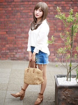 「SNIDEL（スナイデル）のアイテム（パンプス）」を使った、ブライトララさん（レディース・155cm）の春コーディネート