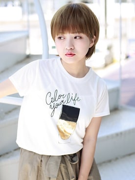 「Brightlele（ブライトララ）のアイテム」を使った、ブライトララさん（レディース・155cm）の春コーディネート