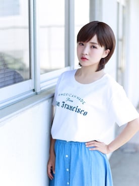 「アイテム（ウィッグ、ブラック系）」を使った、ブライトララさん（レディース・155cm）の夏コーディネート