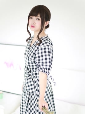 「Brightlele（ブライトララ）のアイテム」を使った、ブライトララさん（レディース・155cm）の夏コーディネート