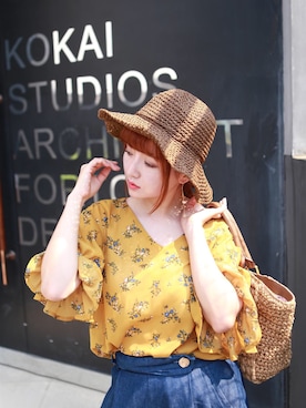 「Brightlele（ブライトララ）のアイテム」を使った、ブライトララさん（レディース・155cm）の春コーディネート