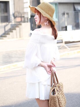 「Brightlele（ブライトララ）のアイテム」を使った、ブライトララさん（レディース・155cm）の春コーディネート