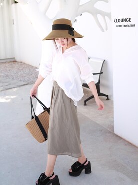 「Brightlele（ブライトララ）のアイテム」を使った、ブライトララさん（レディース・155cm）の夏コーディネート