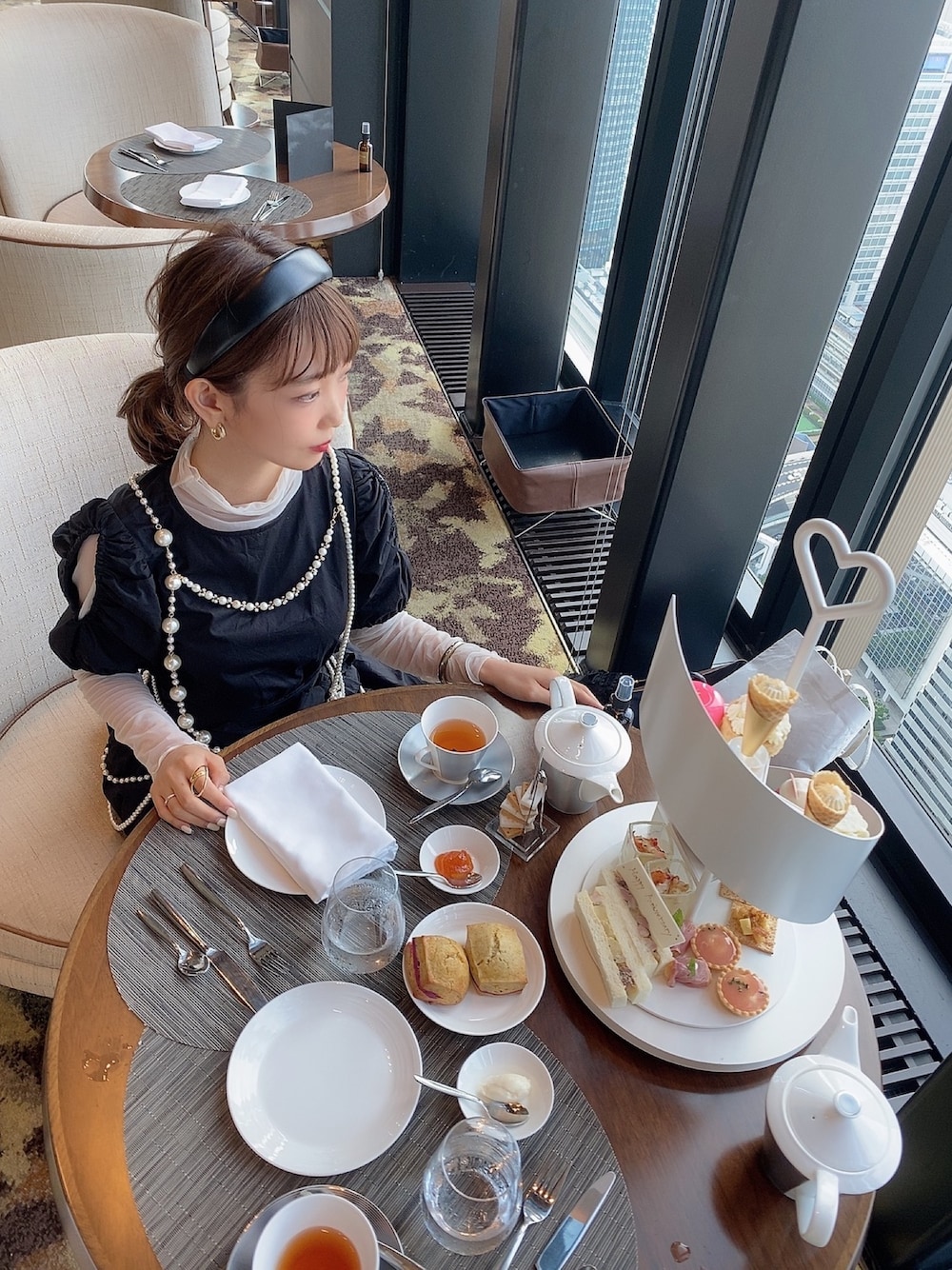 ワンピース Ameri Vintage donuts sleeve dress Ameri（アメリ）の「DONUTS SLEEVE DRESS（ワンピース）」 - WEAR