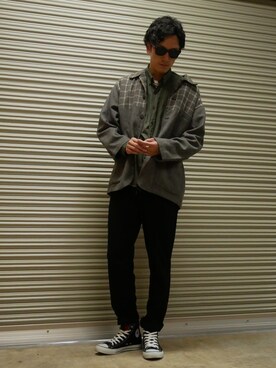 「CONVERSE（コンバース）のconverse コンバース ALL STAR HI オールスター ハイ 3206 BLACK(US)（スニーカー）」を使った、MINO   YAMAさん（メンズ・182cm・30代）の秋コーディネート