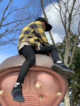 「アイテム（ニット/セーター）」を使った、riiiiiさん（キッズ・120cm）の冬コーディネート