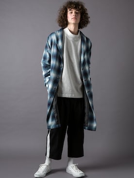 「CASPER JOHN（キャスパージョン）のアイテム（チェスターコート）」を使った、INOさん（メンズ・178cm）の秋コーディネート