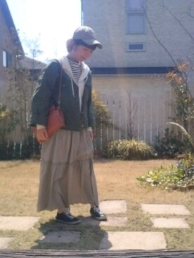「平成最後のWEARISTAセンバツ」｜「アイテム（ノーカラージャケット）」を使った、Emiさん（レディース・156cm）の春コーディネート