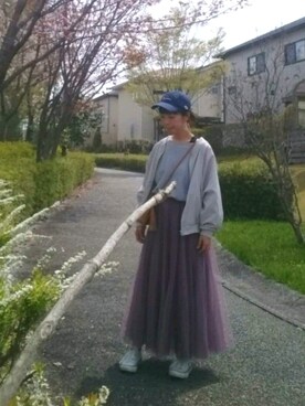 「GRL（グレイル）のアイテム（ノーカラージャケット）」を使った、Emiさん（レディース・156cm）の春コーディネート