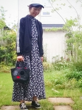 「devirock（デビロック）のアイテム（ジャケット/アウター）」を使った、Emiさん（レディース・156cm）の夏コーディネート