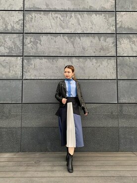 UNITED TOKYO ブロックフォームスカート
