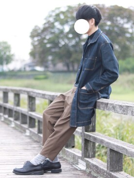 「レトロ」｜「アイテム（その他アウター）」を使った、howellさん（メンズ・175cm）の秋コーディネート