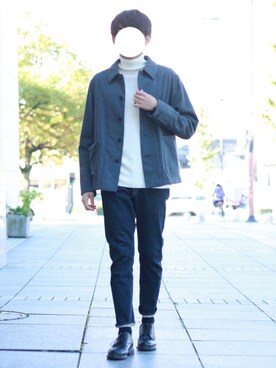 「zozoデニム」｜「アイテム（ブーツ）」を使った、howellさん（メンズ・175cm）の秋コーディネート