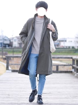 「Paraboot」｜「アイテム（モッズコート）」を使った、howellさん（メンズ・175cm）の冬コーディネート