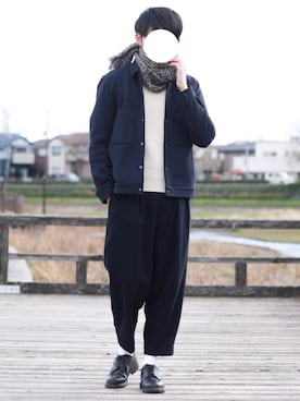 「COS（コス）のアイテム（ブルゾン）」を使った、howellさん（メンズ・175cm）の冬コーディネート
