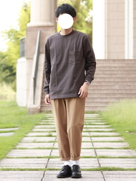 「Daniel Wellington（ダニエルウェリントン）の販売終了クラシックペティット アッシュフィールド32mm（アナログ腕時計）」を使った、howellさん（メンズ・175cm）の秋コーディネート