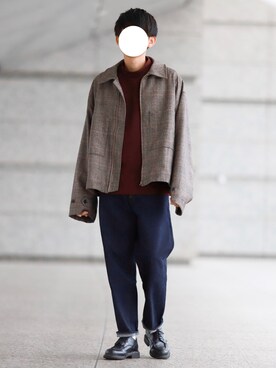 「YAECA」｜「アイテム（ブルゾン）」を使った、howellさん（メンズ・175cm）の秋コーディネート