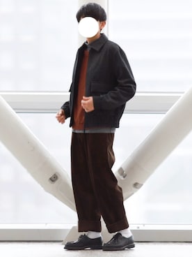 「COS（コス）のアイテム（ブルゾン）」を使った、howellさん（メンズ・175cm）の冬コーディネート