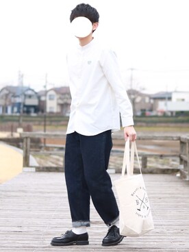 ソックス 靴下を使った 白シャツ のメンズコーディネート一覧 Wear