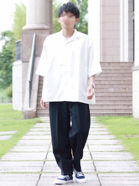 「CALVIN KLEIN WATCHES+JEWELRY（カルバン・クライン ウォッチ＆ジュエリー）のアイテム（アナログ腕時計）」を使った、howellさん（メンズ・175cm）の夏コーディネート