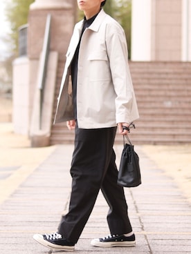 「REN（レン）のアイテム」を使った、howellさん（メンズ・175cm）の春コーディネート