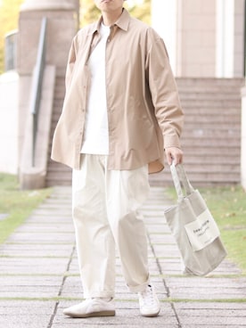 「LENO（リノ）のアイテム（パンツ）」を使った、howellさん（メンズ・175cm）の春コーディネート