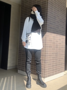 「THE ROW（ザロウ）のTHE ROW Zipped Boot I（ブーツ）」を使った、3901pppさん（レディース・162cm）の春コーディネート