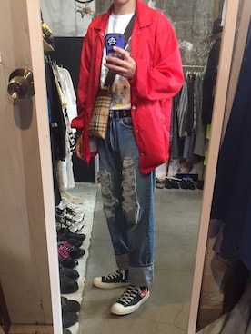「JOHN LAWRENCE SULLIVAN」｜「アイテム（アナログ腕時計）」を使った、水多麿さん（メンズ・174cm）の夏コーディネート