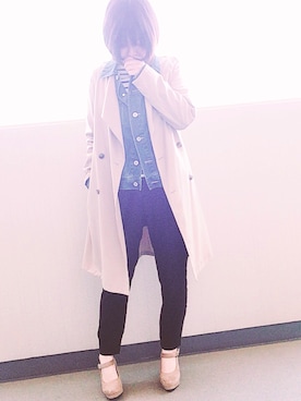 「e.r.g*（イーアールジー）のアイテム（ジャケット/アウター）」を使った、ゆあ。さん（レディース・158cm）の冬コーディネート