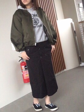 「cepo（セポ）のアイテム（ブルゾン）」を使った、ゆあ。さん（レディース・158cm）の冬コーディネート