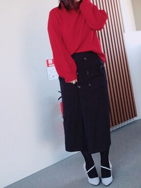 「GORGE（ゴージ）のアイテム（シューズ）」を使った、ゆあ。さん（レディース・158cm）の冬コーディネート