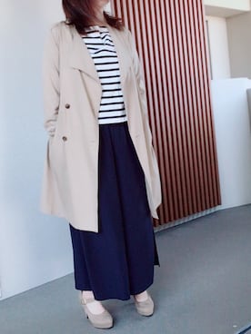 「e.r.g*（イーアールジー）のアイテム（ジャケット/アウター）」を使った、ゆあ。さん（レディース・158cm）の春コーディネート