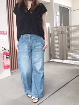 「Import & Select（インポートアンドセレクト）のアイテム（シューズ）」を使った、ゆあ。さん（レディース・158cm）の夏コーディネート