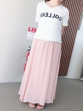 「salus（サルース）のアイテム（トップス）」を使った、ゆあ。さん（レディース・158cm）の夏コーディネート