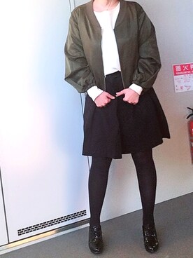 「cepo（セポ）のアイテム（ブルゾン）」を使った、ゆあ。さん（レディース・158cm）の冬コーディネート