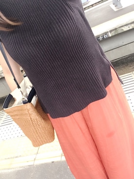 「e.r.g*（イーアールジー）のアイテム（トップス）」を使った、ゆあ。さん（レディース・158cm）の夏コーディネート