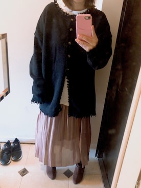 「Samantha Thavasa Petit Choice（サマンサタバサ　プチチョイス）のアイテム（PC・スマホグッズ/家電）」を使った、ゆあ。さん（レディース・158cm）の冬コーディネート
