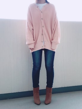 カーディガン ボレロを使った スキニーデニム のレディース人気ファッションコーディネート Wear