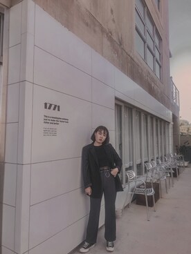 「OWN（オウン）のアイテム」を使った、雕さん（レディース・161cm）の冬コーディネート