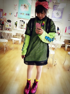 「UNIF（ユニフ）のアイテム（バッグ）」を使った、おつむさん（レディース・150cm）の春コーディネート