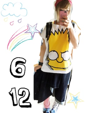 「UNIF（ユニフ）のアイテム（バッグ）」を使った、おつむさん（レディース・150cm）の夏コーディネート