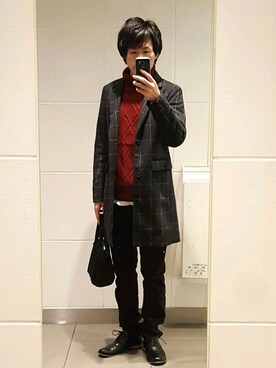 はなまるさん（メンズ・172cm）の冬コーディネート