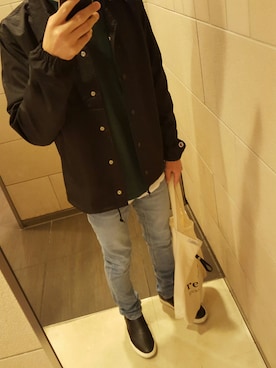 「cheap monday」｜「アイテム（その他アウター）」を使った、はなまるさん（メンズ・172cm）の春コーディネート