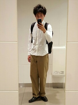 「URBAN RESEARCH DOORS MENS（アーバンリサーチ ドアーズ メンズ）のDOORS Wide Easy Trouser（その他パンツ）」を使った、はなまるさん（メンズ・172cm）の春コーディネート