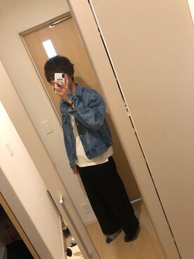 「CLANE（クラネ）のアイテム（デニムジャケット）」を使った、masaki.さん（メンズ・174cm）の春コーディネート