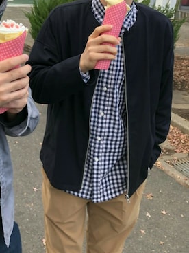 「大学」｜√17さん（メンズ・172cm）の冬コーディネート