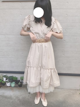 「アイテム（ワンピース/ドレス）」を使った、Meさん（レディース・167cm・10代）の夏コーディネート