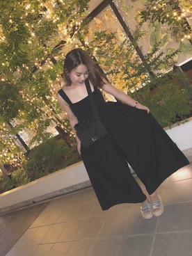 「DHOLIC（ディーホリック）のアイテム（サロペット/オーバーオール）」を使った、 miyuさん（レディース・156cm）の夏コーディネート