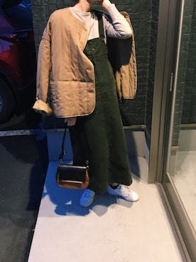 「BLACK BY MOUSSY（ブラックバイマウジー）のアイテム（その他アウター）」を使った、ヘジュ©︎さん（レディース・163cm）の春コーディネート